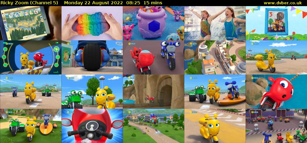 Ricky Zoom (Channel 5) Monday 22 August 2022 08:25 - 08:40