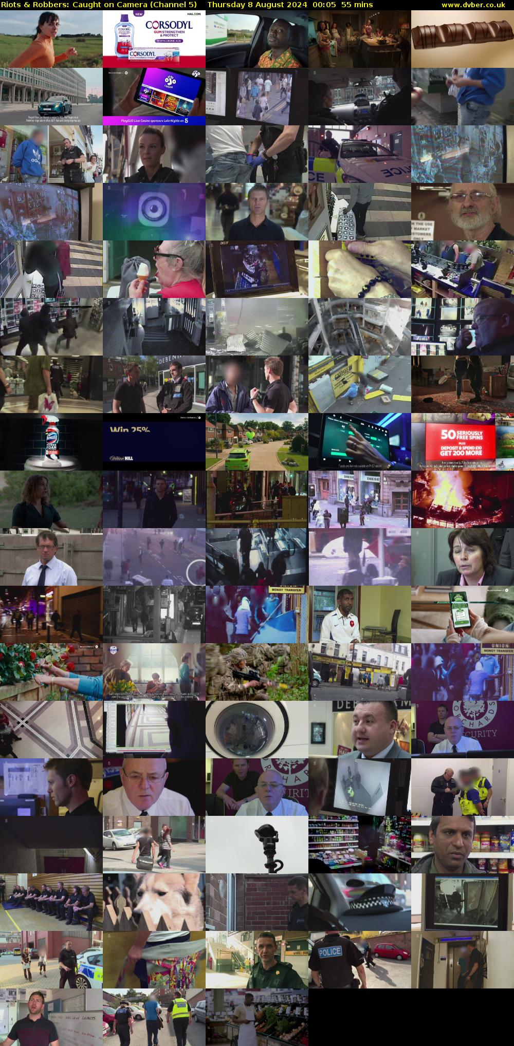 Riots & Robbers: Caught on Camera (Channel 5) Thursday 8 August 2024 00:05 - 01:00