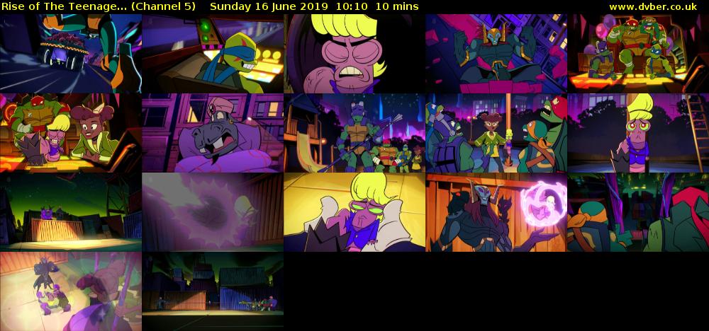 Rise of The Teenage... (Channel 5) Sunday 16 June 2019 10:10 - 10:20