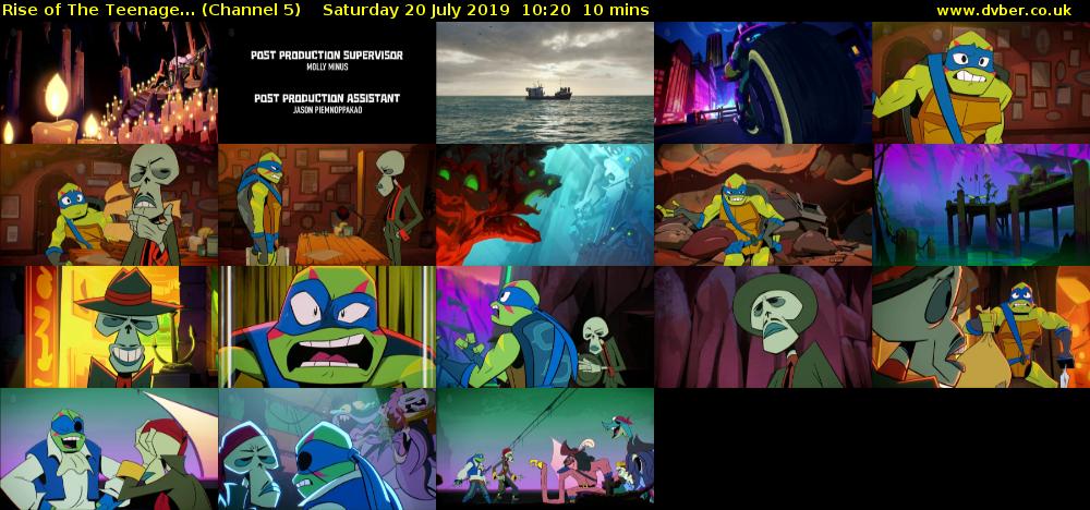 Rise of The Teenage... (Channel 5) Saturday 20 July 2019 10:20 - 10:30