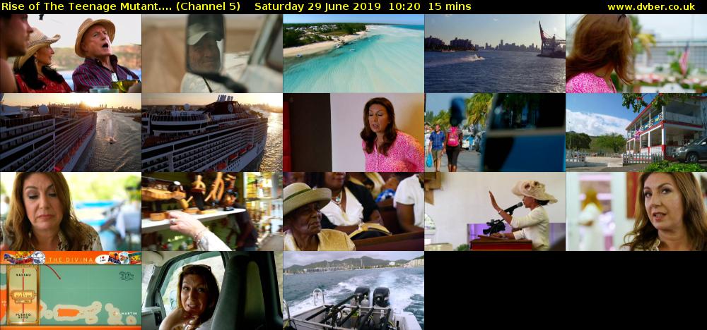 Rise of The Teenage Mutant.... (Channel 5) Saturday 29 June 2019 10:20 - 10:35