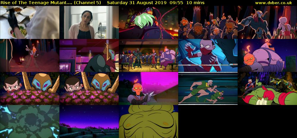 Rise of The Teenage Mutant.... (Channel 5) Saturday 31 August 2019 09:55 - 10:05