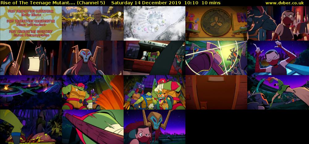 Rise of The Teenage Mutant.... (Channel 5) Saturday 14 December 2019 10:10 - 10:20