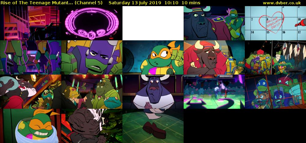 Rise of The Teenage Mutant... (Channel 5) Saturday 13 July 2019 10:10 - 10:20