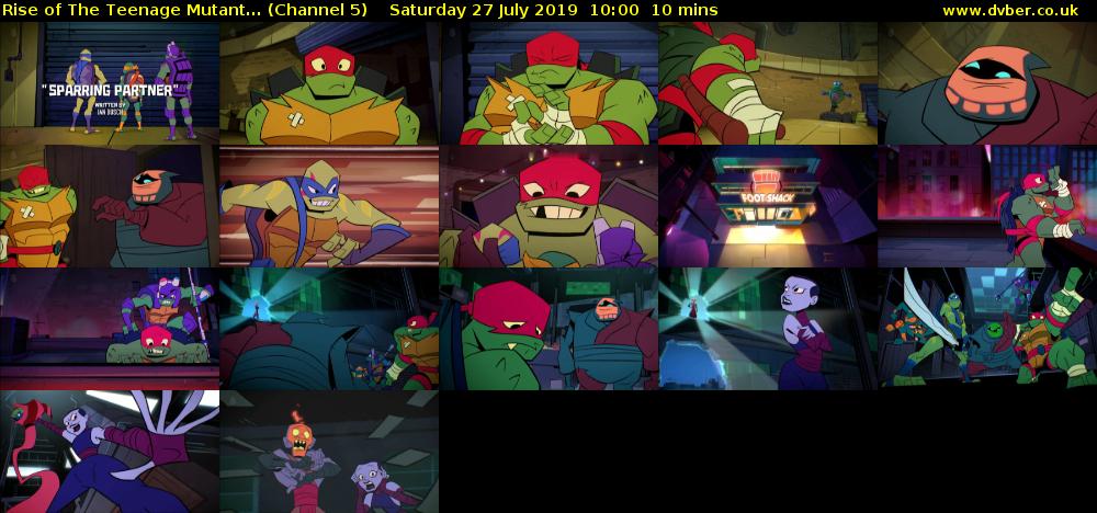 Rise of The Teenage Mutant... (Channel 5) Saturday 27 July 2019 10:00 - 10:10