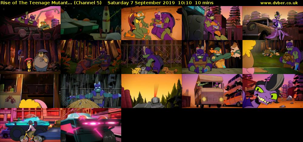 Rise of The Teenage Mutant... (Channel 5) Saturday 7 September 2019 10:10 - 10:20
