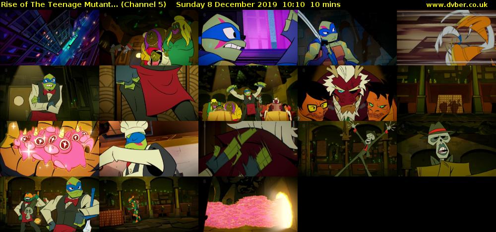 Rise of The Teenage Mutant... (Channel 5) Sunday 8 December 2019 10:10 - 10:20