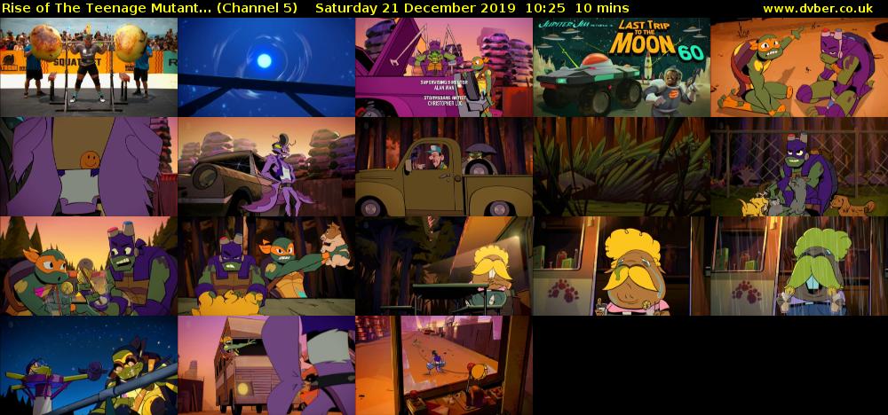 Rise of The Teenage Mutant... (Channel 5) Saturday 21 December 2019 10:25 - 10:35