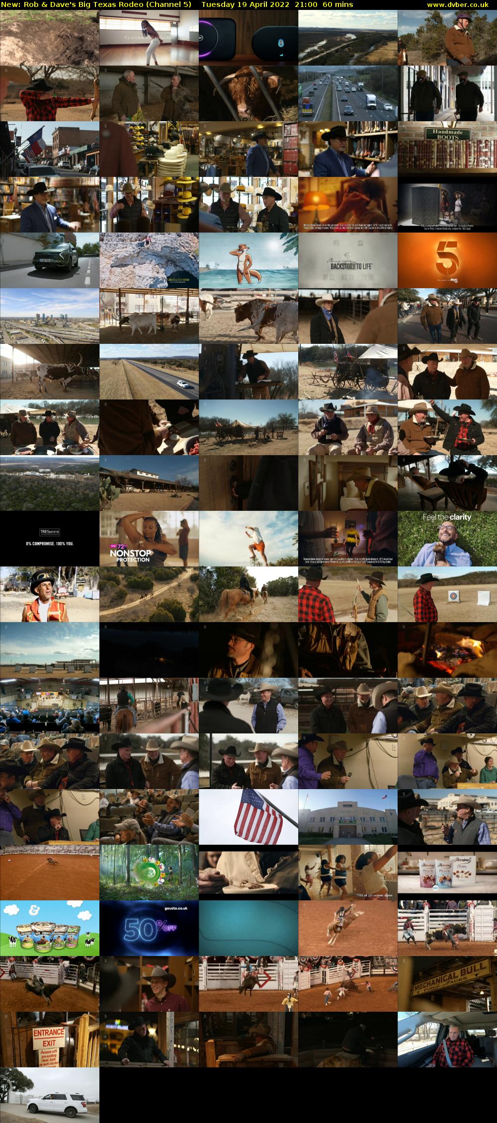 Rob & Dave's Big Texas Rodeo (Channel 5) Tuesday 19 April 2022 21:00 - 22:00