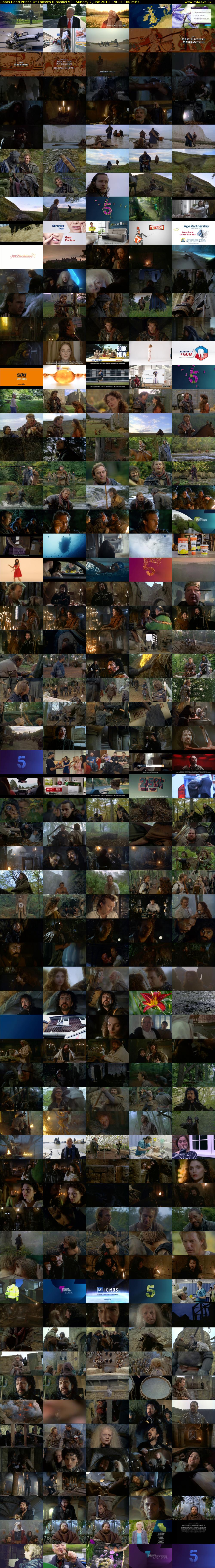 Robin Hood Prince Of Thieves (Channel 5) Sunday 2 June 2019 19:00 - 22:00