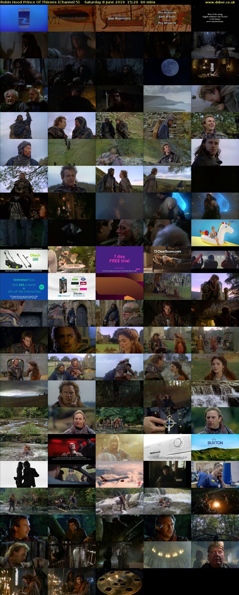 Robin Hood Prince Of Thieves (Channel 5) Saturday 8 June 2019 15:20 - 16:20