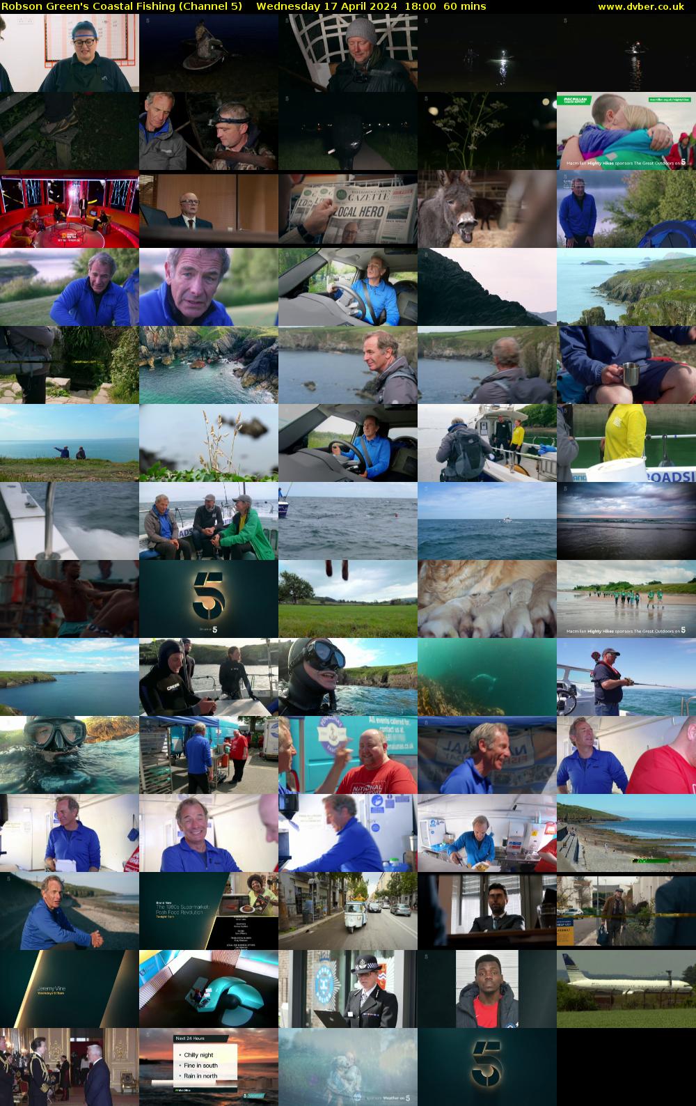 Robson Green's Coastal Fishing (Channel 5) Wednesday 17 April 2024 18:00 - 19:00