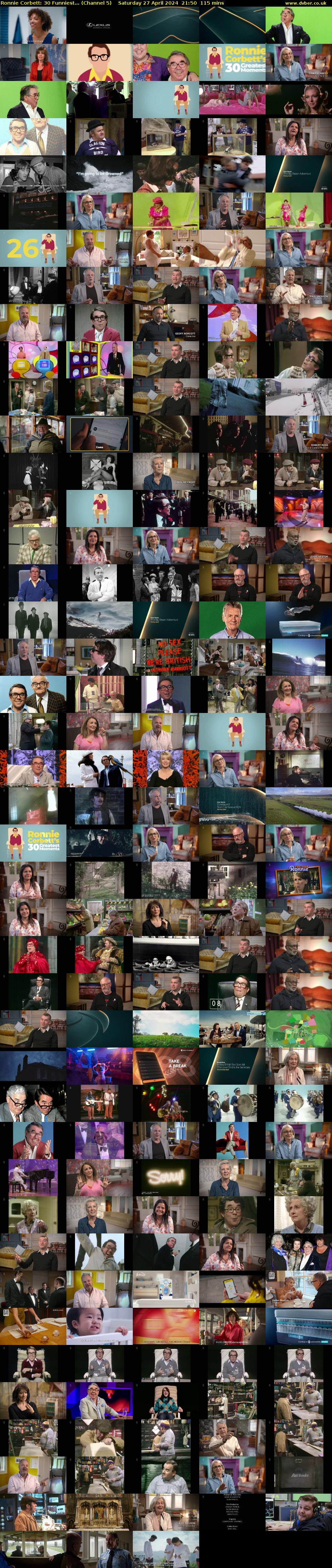 Ronnie Corbett: 30 Funniest... (Channel 5) Saturday 27 April 2024 21:50 - 23:45