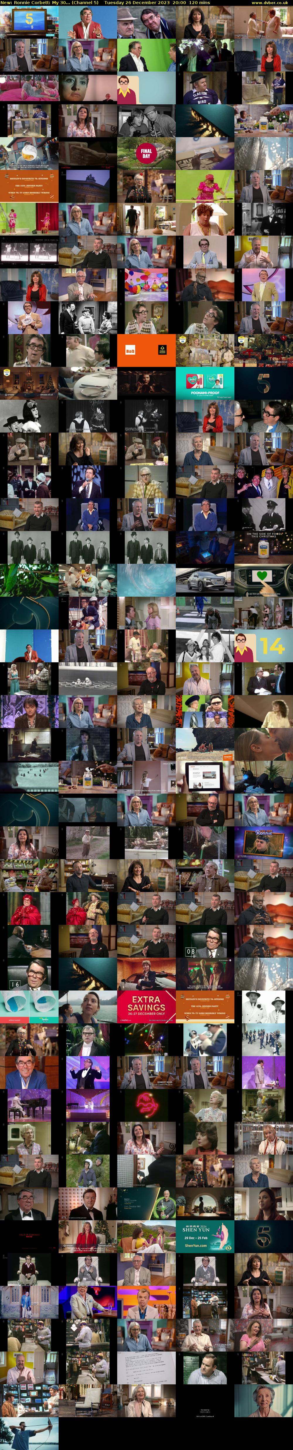 Ronnie Corbett: My 30... (Channel 5) Tuesday 26 December 2023 20:00 - 22:00