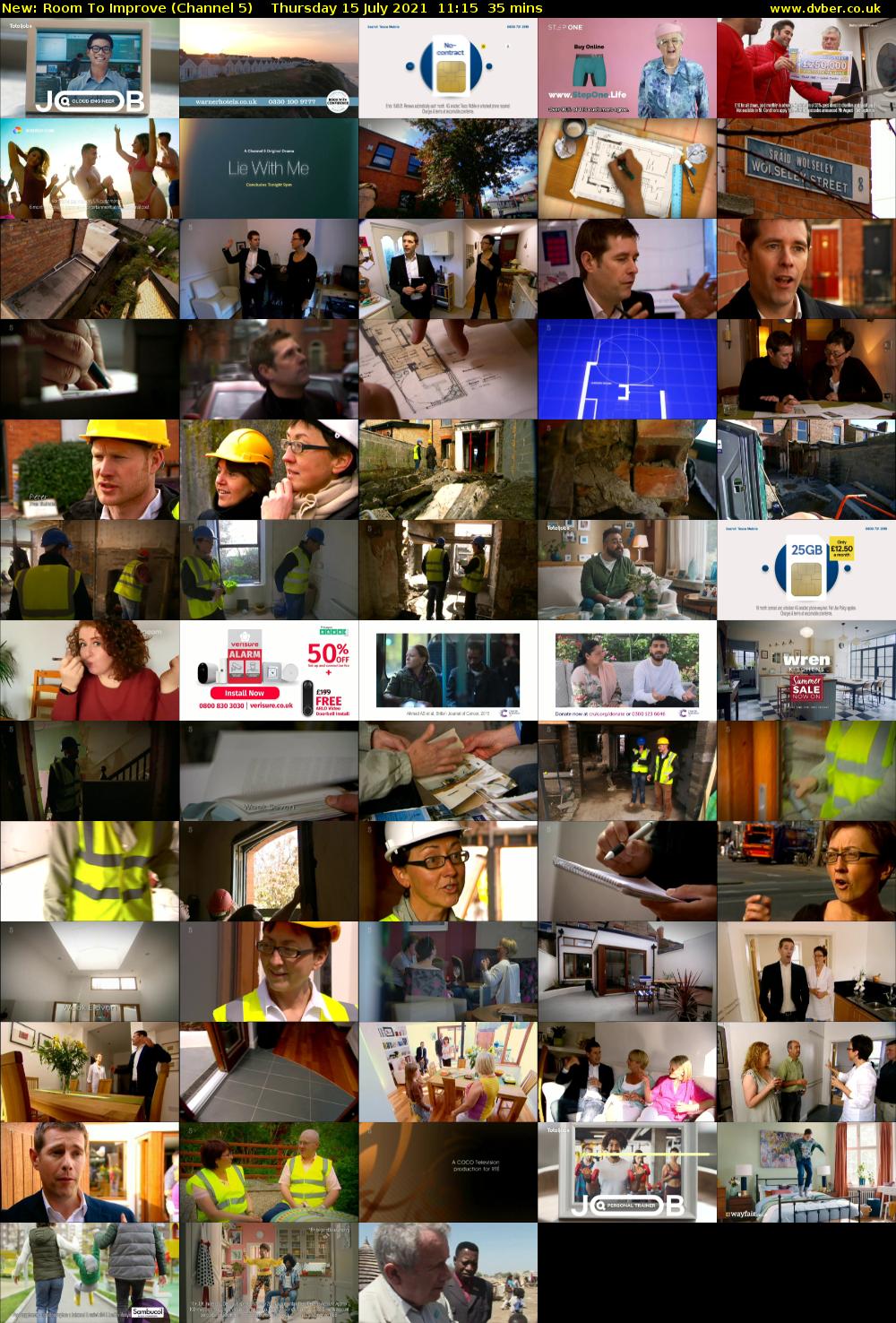 Room To Improve (Channel 5) Thursday 15 July 2021 11:15 - 11:50