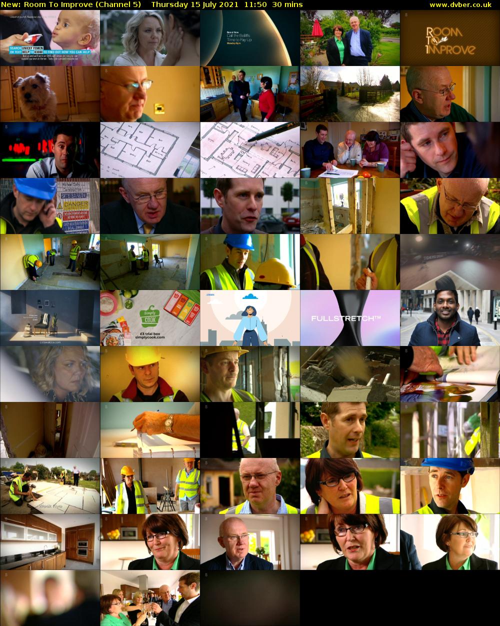 Room To Improve (Channel 5) Thursday 15 July 2021 11:50 - 12:20