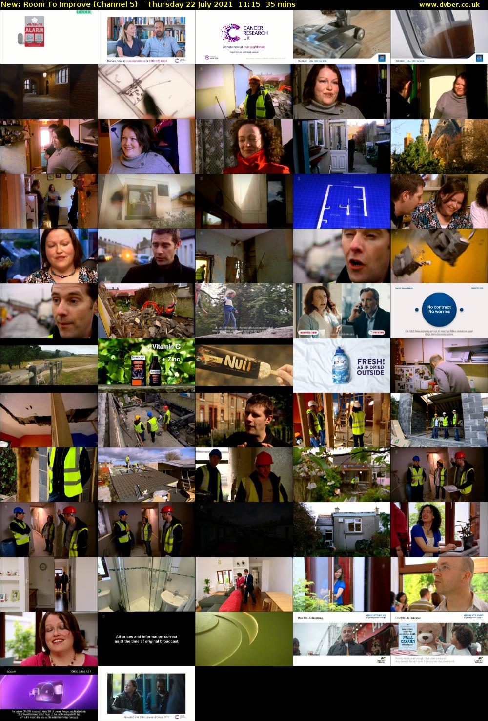 Room To Improve (Channel 5) Thursday 22 July 2021 11:15 - 11:50