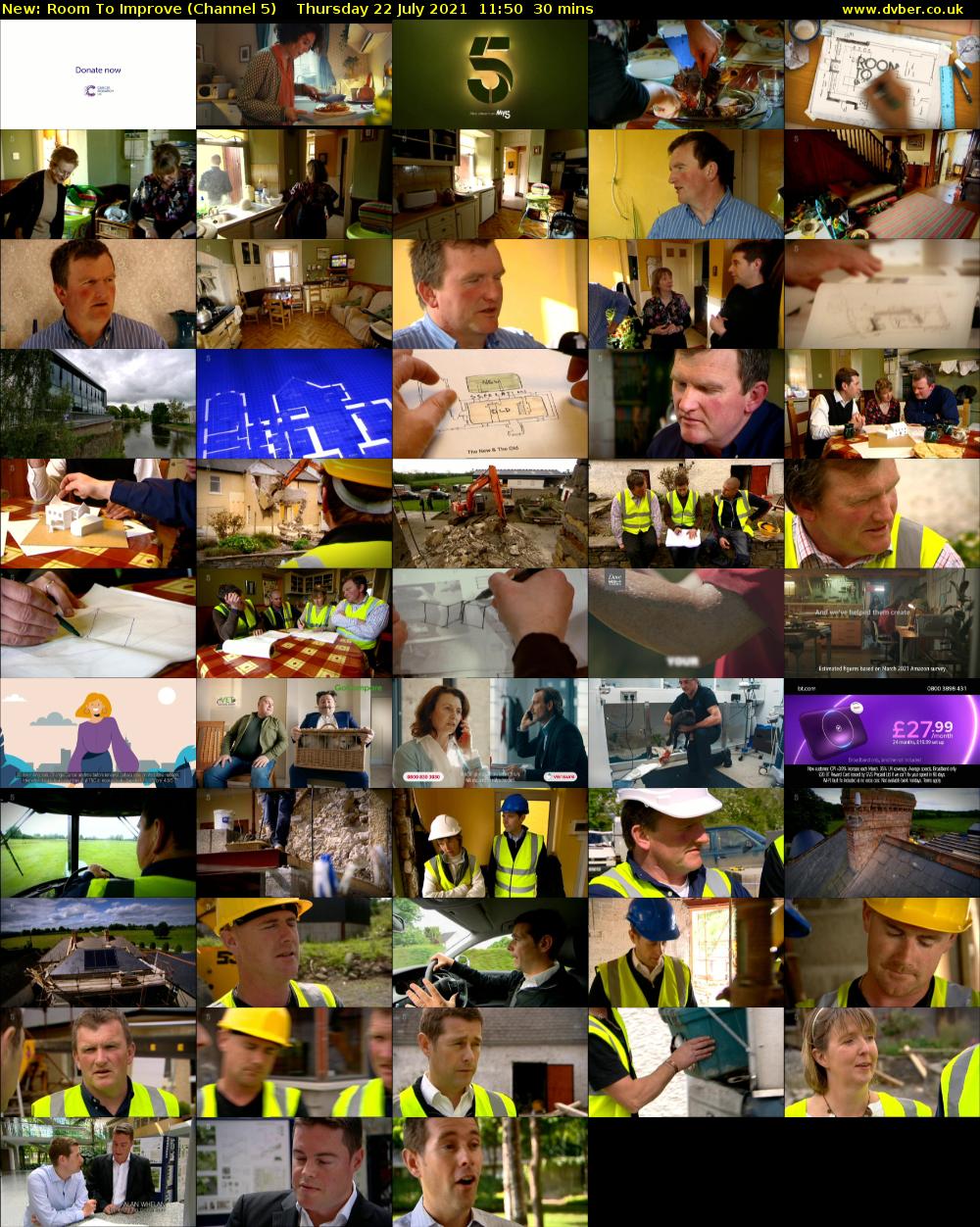 Room To Improve (Channel 5) Thursday 22 July 2021 11:50 - 12:20
