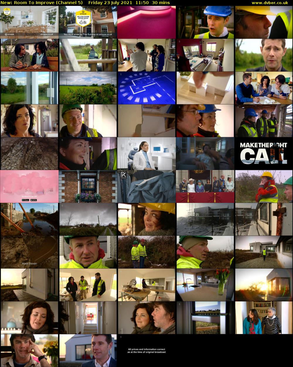 Room To Improve (Channel 5) Friday 23 July 2021 11:50 - 12:20