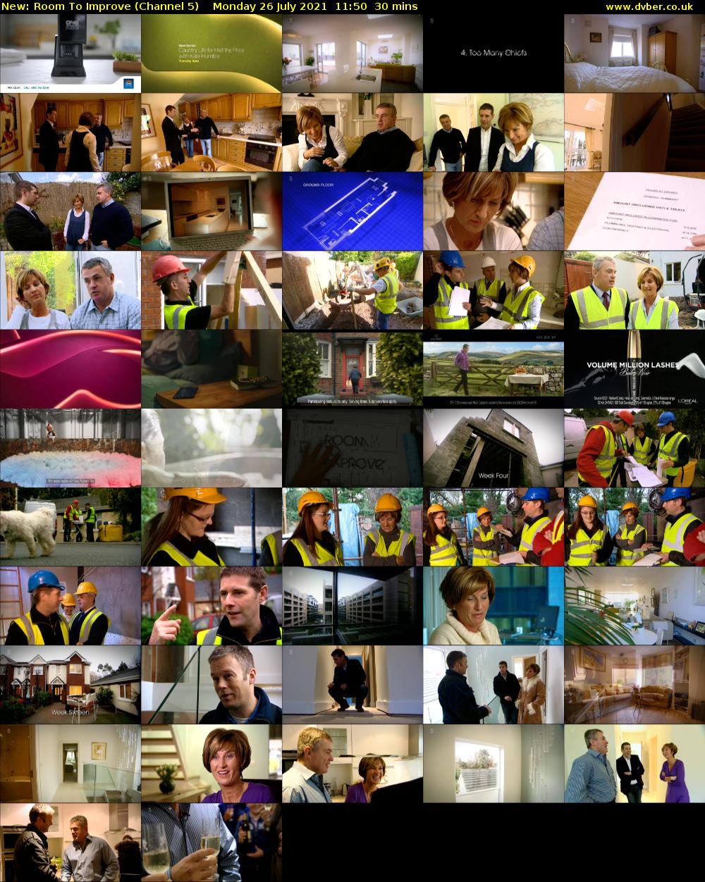 Room To Improve (Channel 5) Monday 26 July 2021 11:50 - 12:20