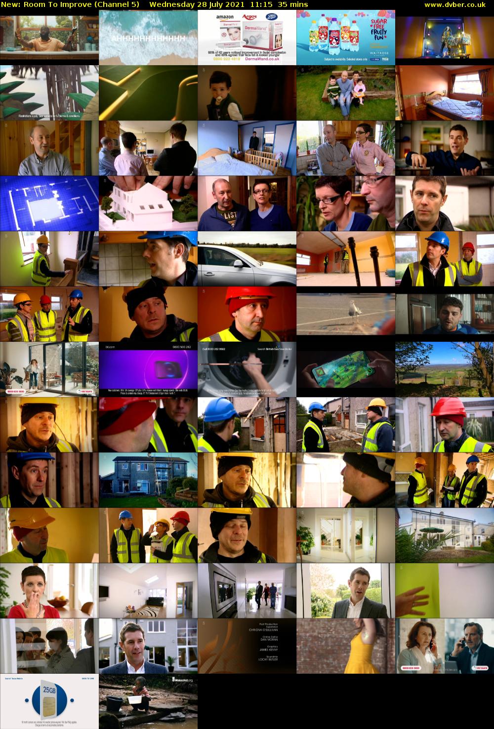 Room To Improve (Channel 5) Wednesday 28 July 2021 11:15 - 11:50