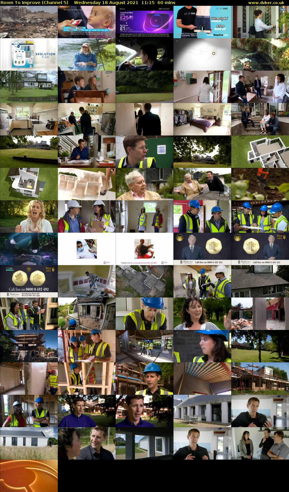 Room To Improve (Channel 5) Wednesday 18 August 2021 11:15 - 12:15