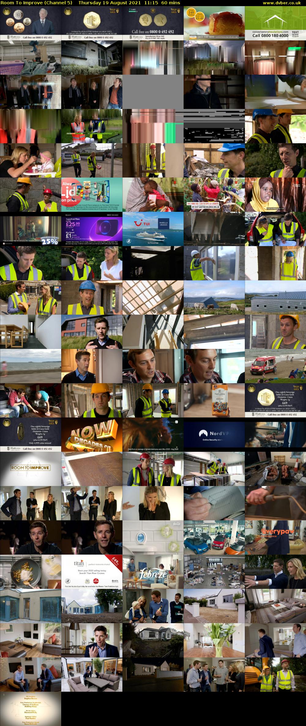 Room To Improve (Channel 5) Thursday 19 August 2021 11:15 - 12:15