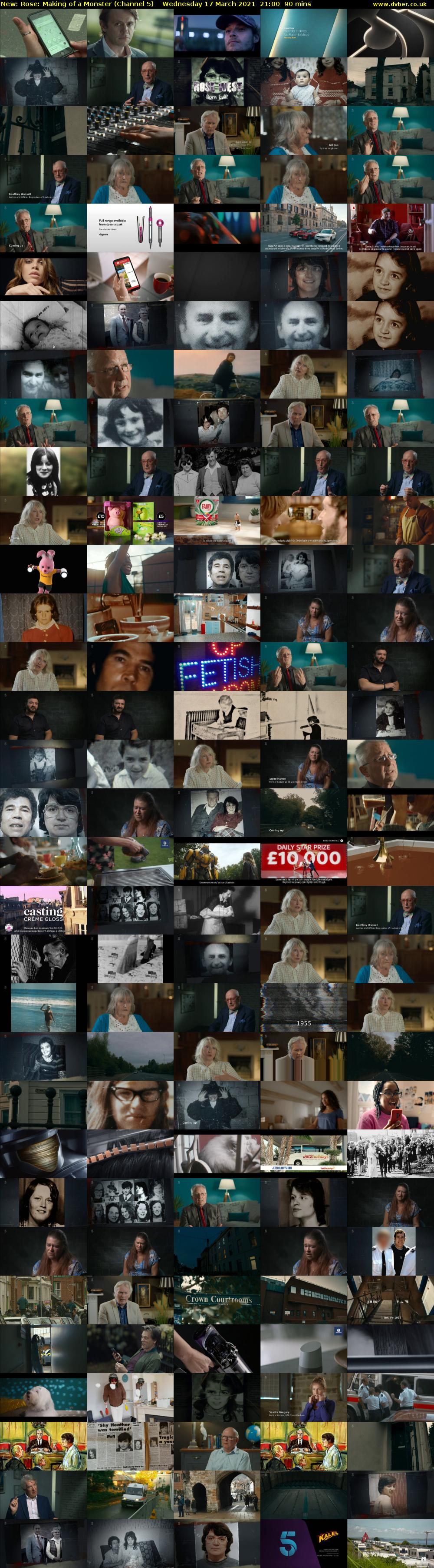 Rose: Making of a Monster (Channel 5) Wednesday 17 March 2021 21:00 - 22:30