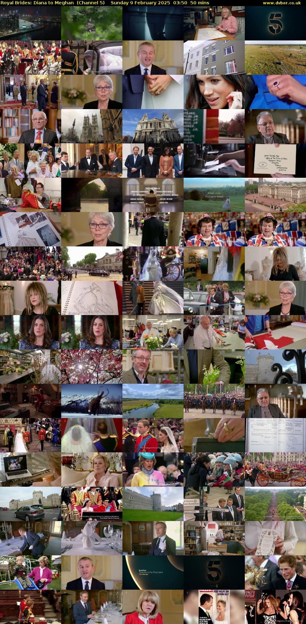Royal Brides: Diana To Meghan  (Channel 5) Sunday 9 February 2025 03:50 - 04:40
