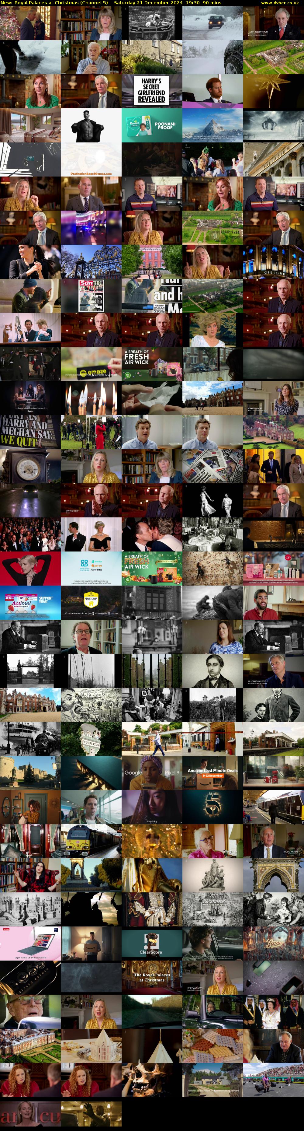 Royal Palaces at Christmas (Channel 5) Saturday 21 December 2024 19:30 - 21:00