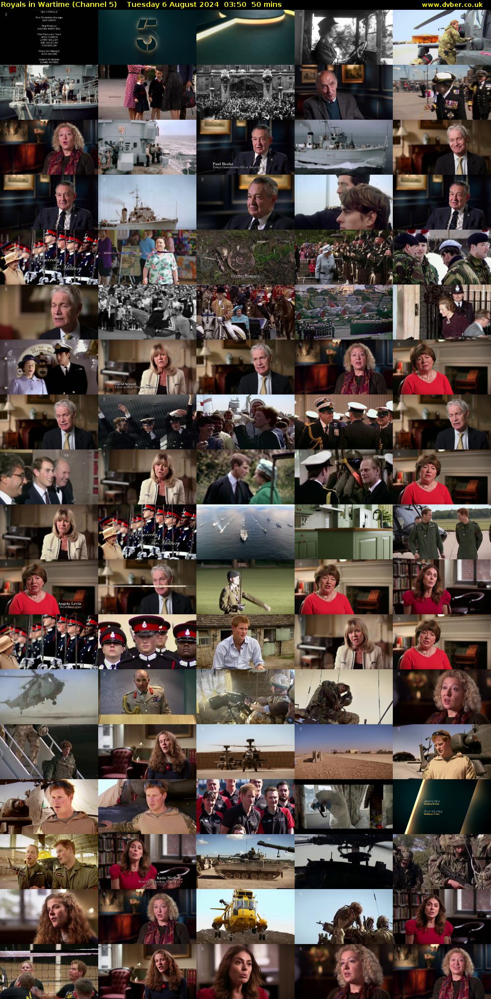 Royals in Wartime (Channel 5) Tuesday 6 August 2024 03:50 - 04:40
