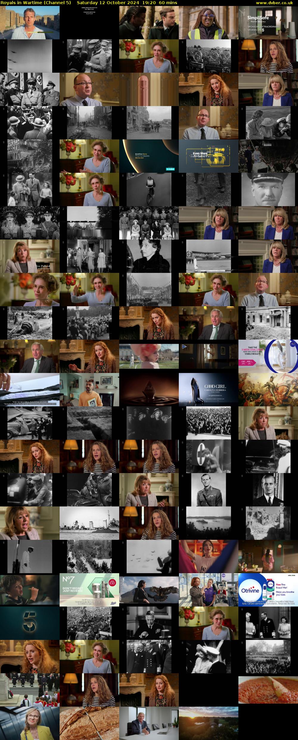 Royals in Wartime (Channel 5) Saturday 12 October 2024 19:20 - 20:20