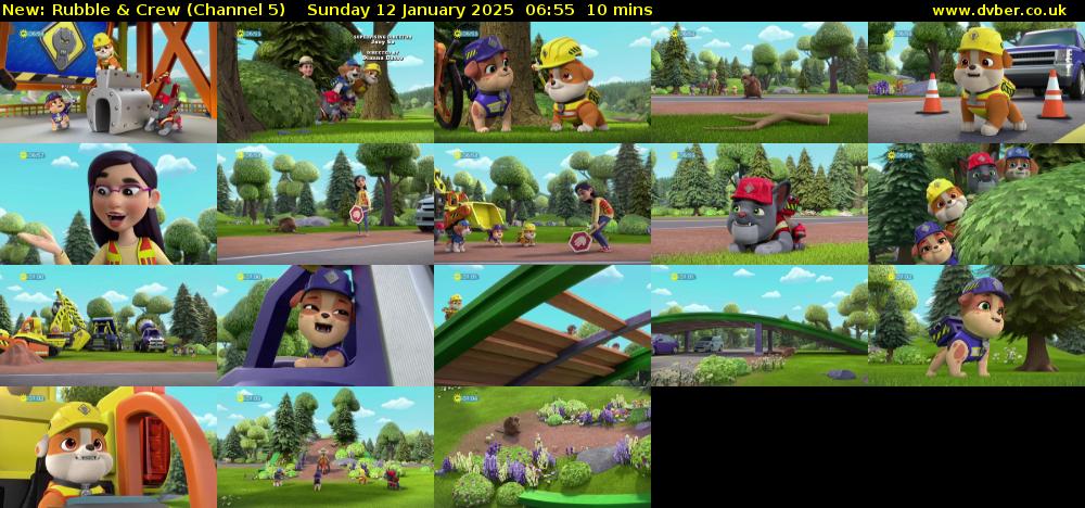 Rubble & Crew (Channel 5) Sunday 12 January 2025 06:55 - 07:05