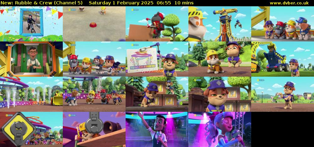 Rubble & Crew (Channel 5) Saturday 1 February 2025 06:55 - 07:05