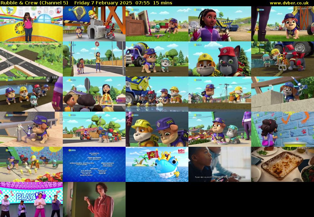 Rubble & Crew (Channel 5) Friday 7 February 2025 07:55 - 08:10