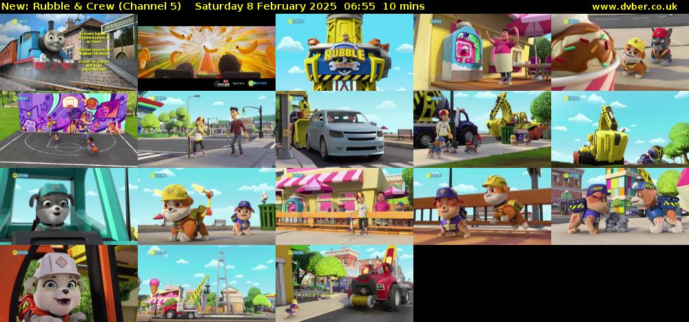 Rubble & Crew (Channel 5) Saturday 8 February 2025 06:55 - 07:05