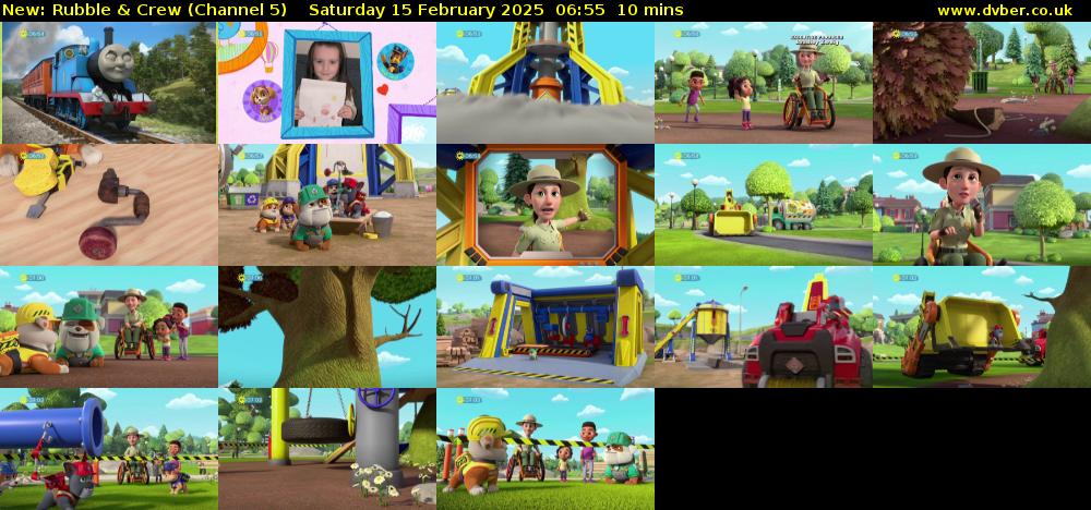 Rubble & Crew (Channel 5) Saturday 15 February 2025 06:55 - 07:05