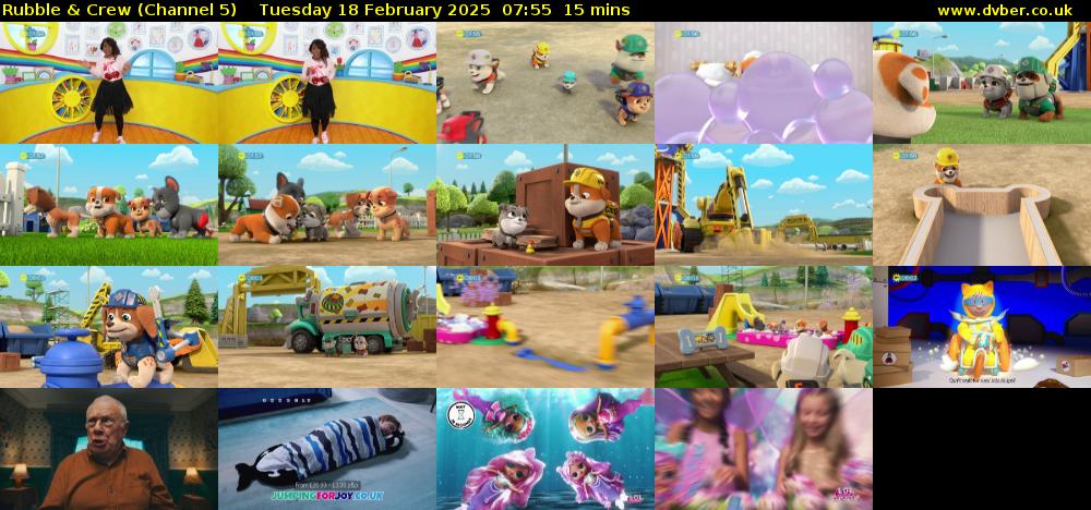 Rubble & Crew (Channel 5) Tuesday 18 February 2025 07:55 - 08:10