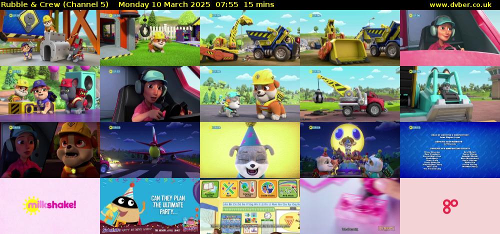 Rubble & Crew (Channel 5) Monday 10 March 2025 07:55 - 08:10