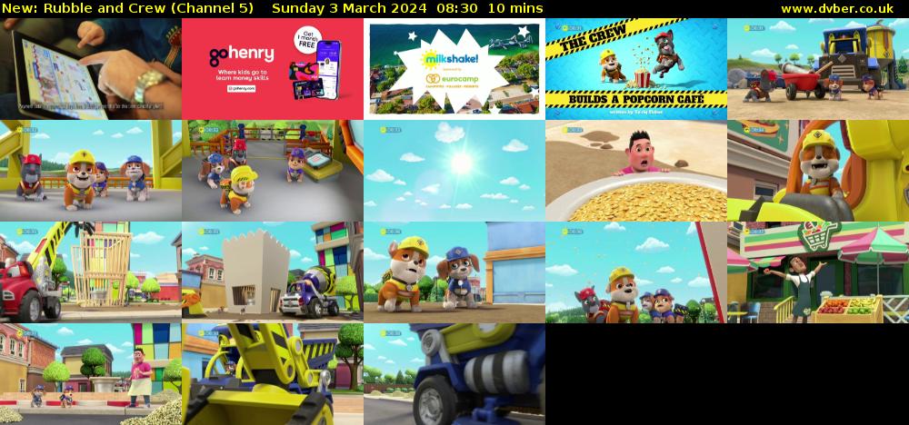 Rubble and Crew (Channel 5) Sunday 3 March 2024 08:30 - 08:40