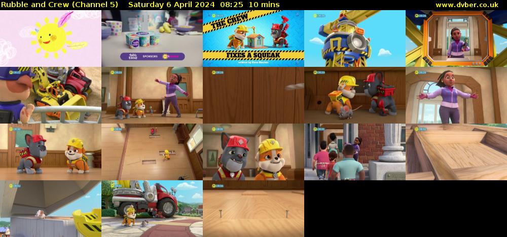 Rubble and Crew (Channel 5) Saturday 6 April 2024 08:25 - 08:35
