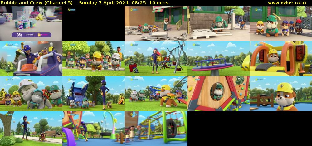Rubble and Crew (Channel 5) Sunday 7 April 2024 08:25 - 08:35