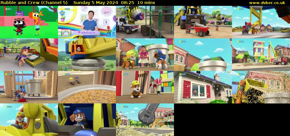 Rubble and Crew (Channel 5) Sunday 5 May 2024 08:25 - 08:35