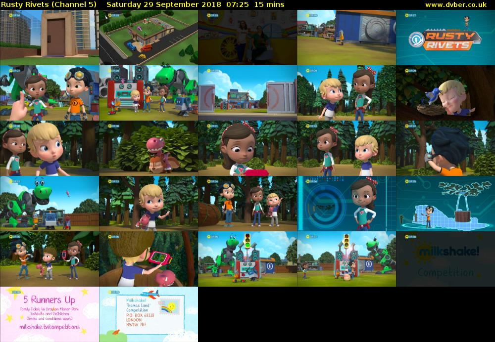 Rusty Rivets (Channel 5) Saturday 29 September 2018 07:25 - 07:40
