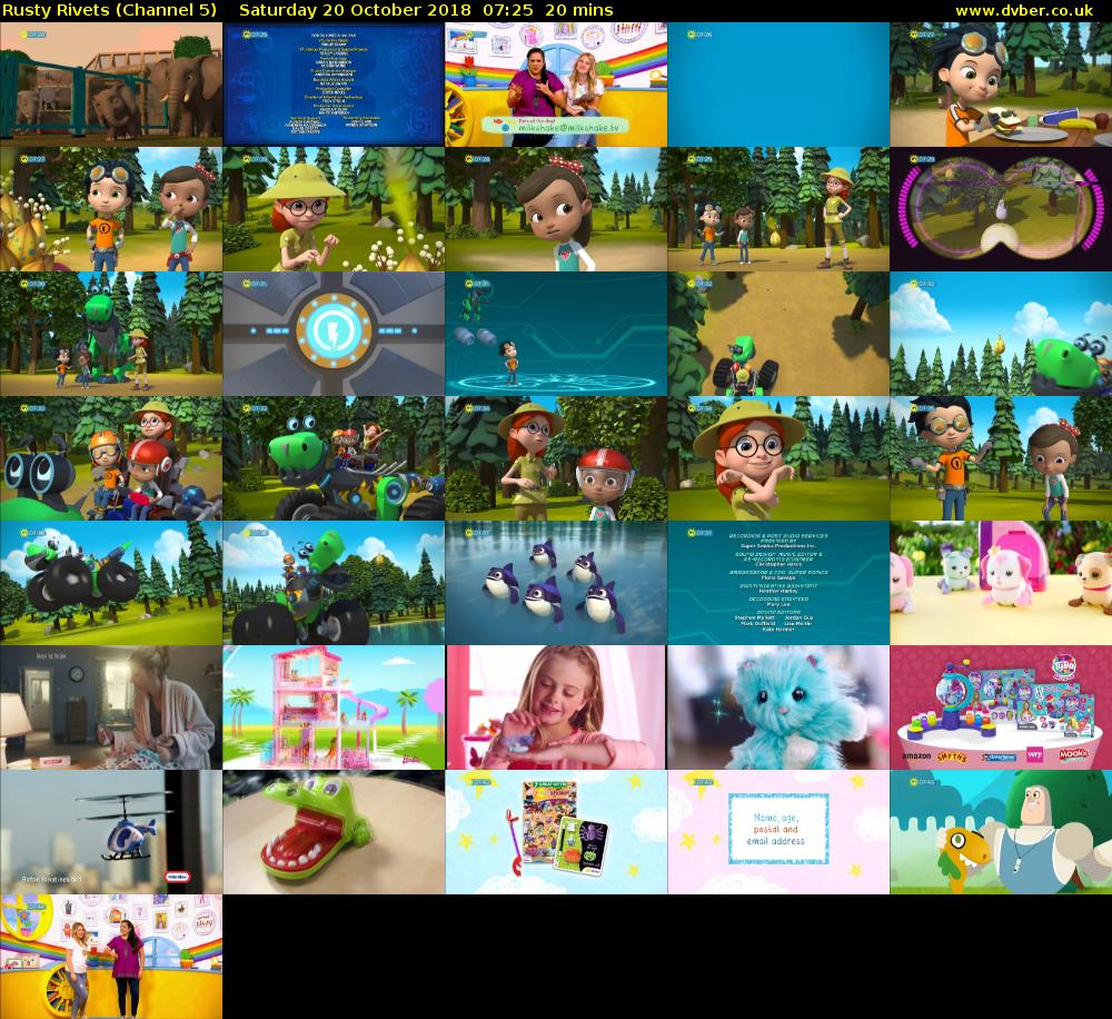 Rusty Rivets (Channel 5) Saturday 20 October 2018 07:25 - 07:45