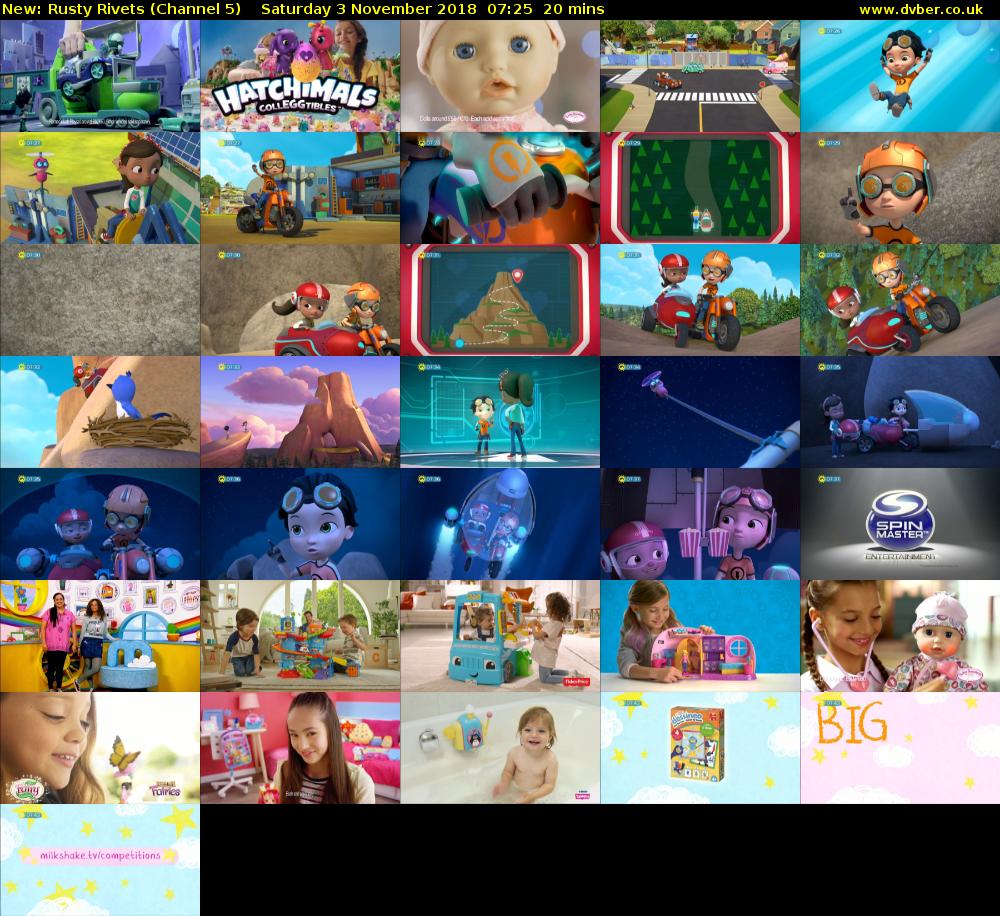 Rusty Rivets (Channel 5) Saturday 3 November 2018 07:25 - 07:45