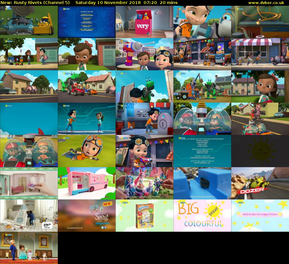 Rusty Rivets (Channel 5) Saturday 10 November 2018 07:20 - 07:40