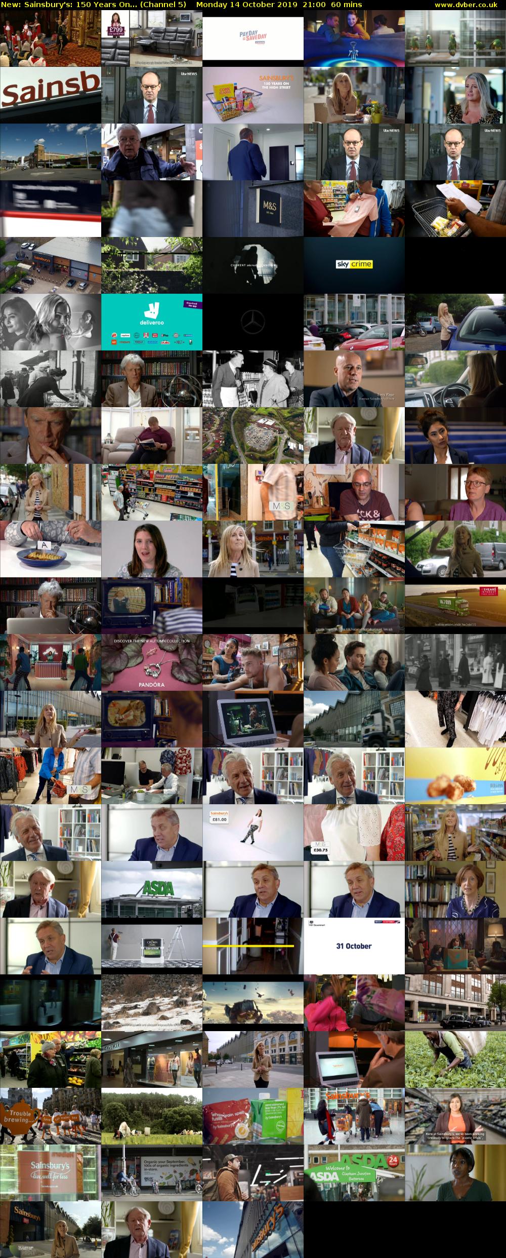 Sainsbury's: 150 Years On... (Channel 5) Monday 14 October 2019 21:00 - 22:00