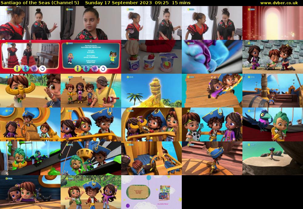 Santiago of the Seas (Channel 5) Sunday 17 September 2023 09:25 - 09:40