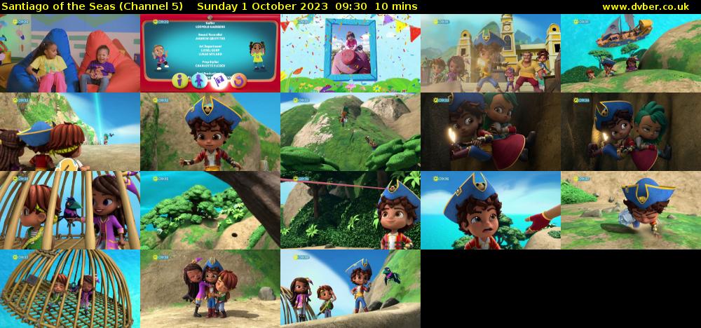 Santiago of the Seas (Channel 5) Sunday 1 October 2023 09:30 - 09:40